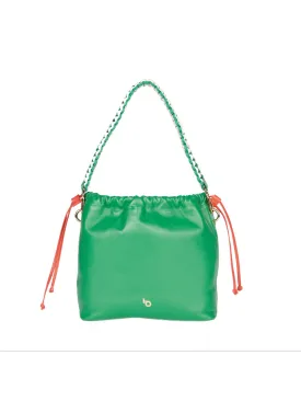 0 Genuine Leather Mira Green Shoulder Bag