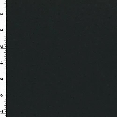 1 1/2 YD PC-Pitch Black Melton Wool Twill Jacketing Fabric