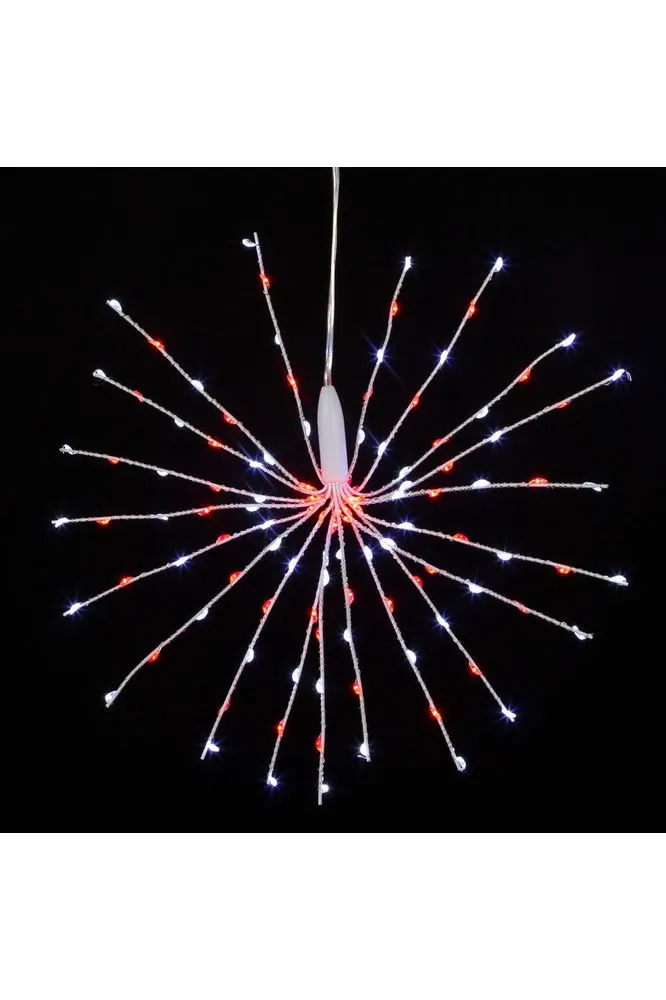 11.8" 120 Light Red and Pure White Starburst