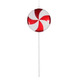 17" Red-White Candy Lollipop Ornament