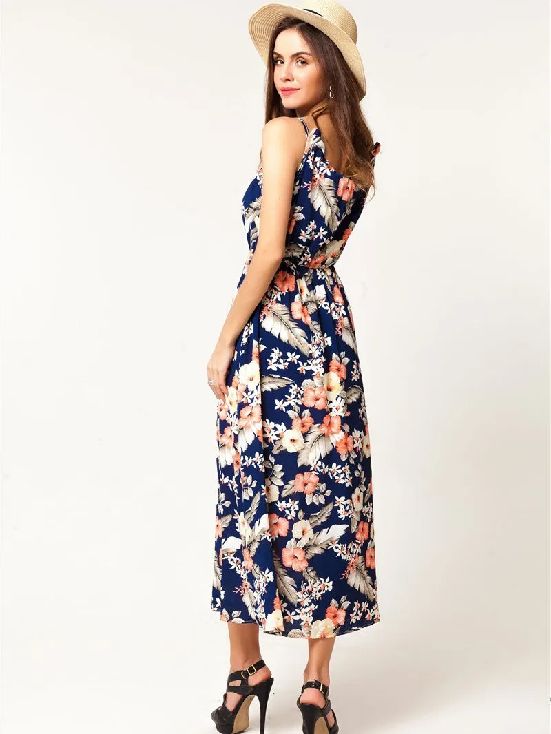 200 Degree Floral Printed Midi Dress