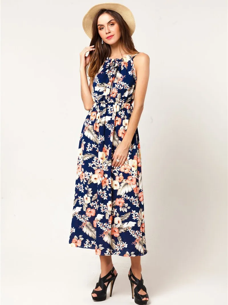 200 Degree Floral Printed Midi Dress