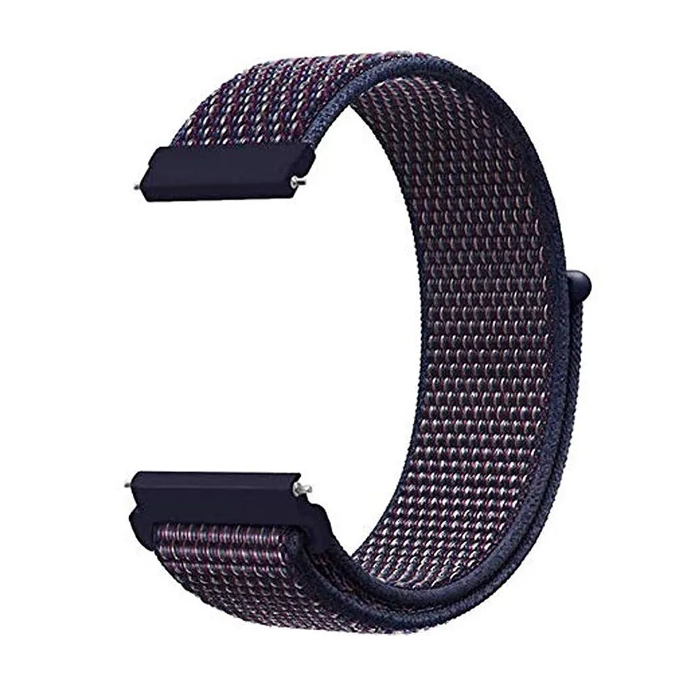 20mm SmartWatch Sport Loop Nylon Bands Plum