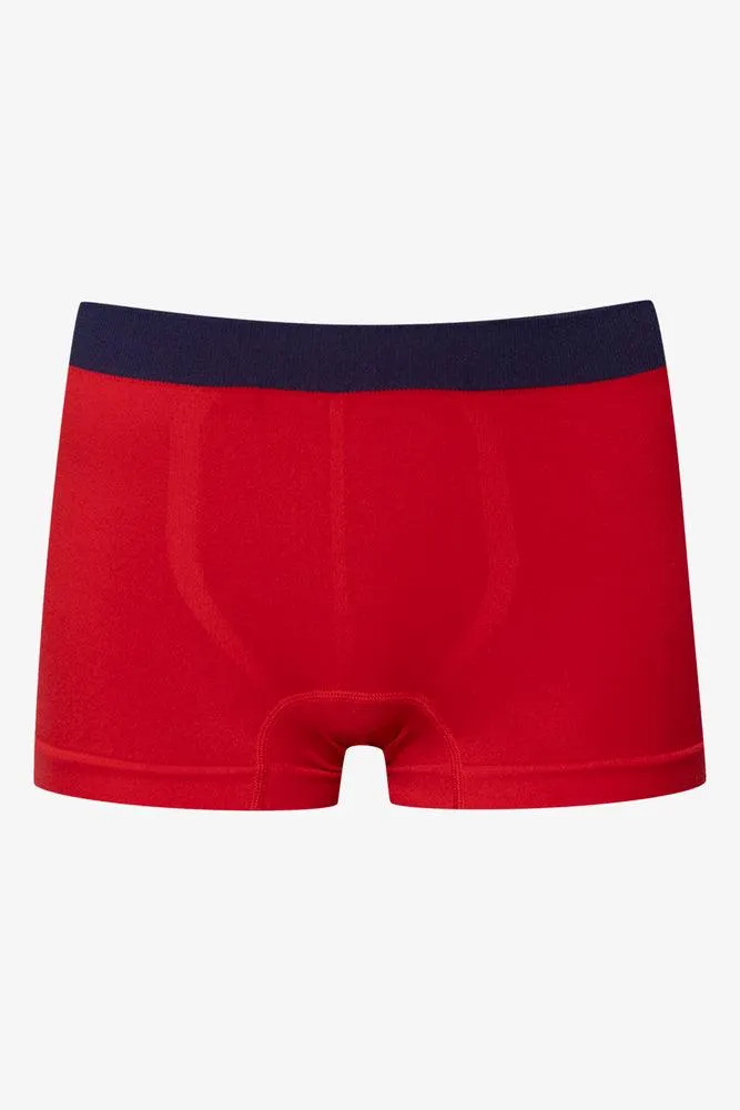 3 Pack Seam-Free Boxers Navy & Red