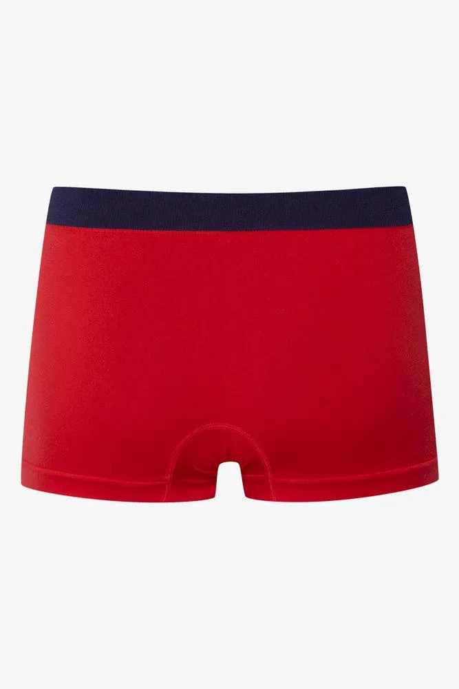 3 Pack Seam-Free Boxers Navy & Red