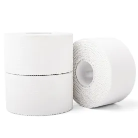 (3 Pack) White Athletic Sports Tape, Very Strong Easy Tear No Sticky Residue Tape for Athlete & Sport Trainers & First Aid Injury Wrap,Suitable for Bats,Tennis,Gymnastics & Boxing?1.5in X 35ft?