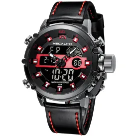 8051M | Analog Digital  Men Watch | Leather Band