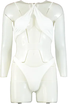 ALT White Cut-out Swimsuit UK S