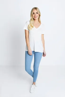 Ankle Grazer Jeggings - Light Blue