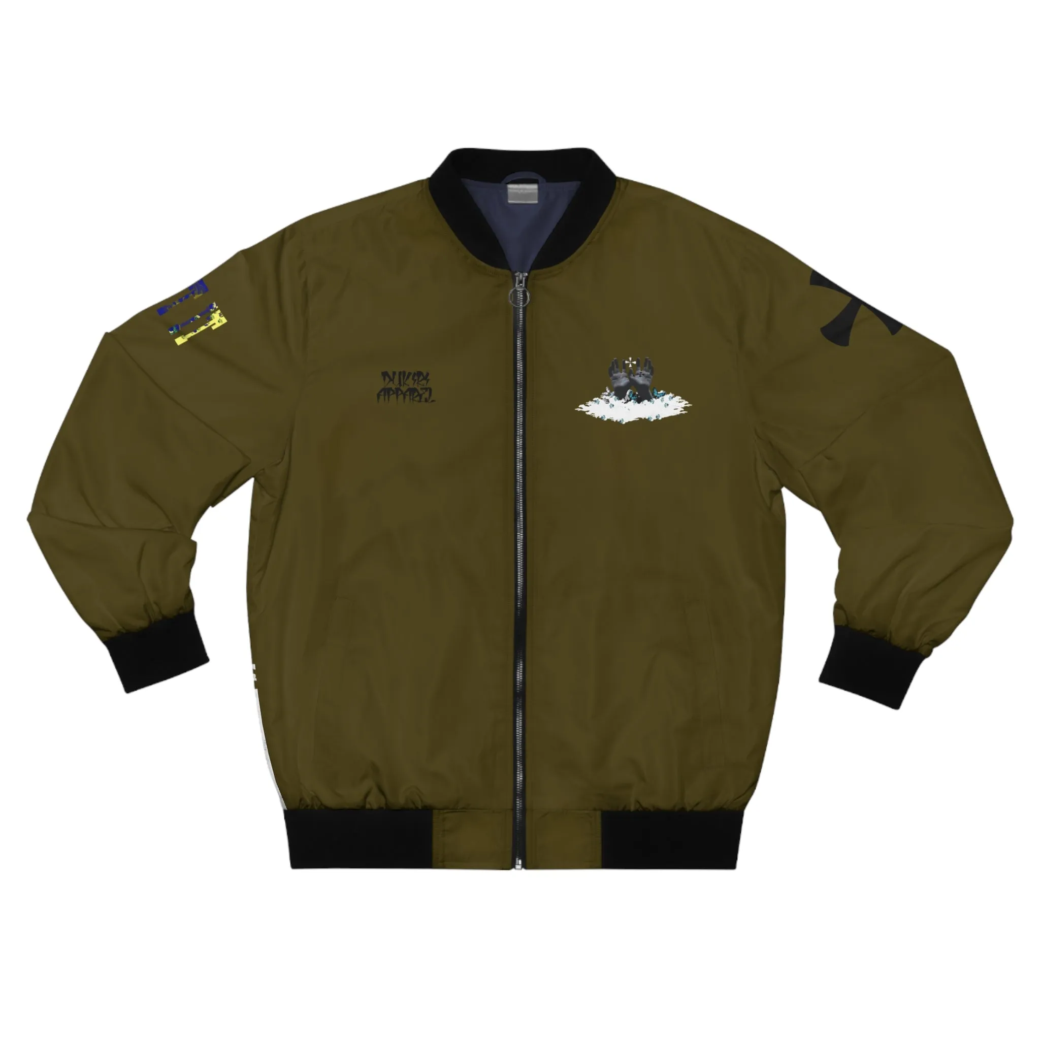 Army Green Men's Bomber Jacket-Conquerors