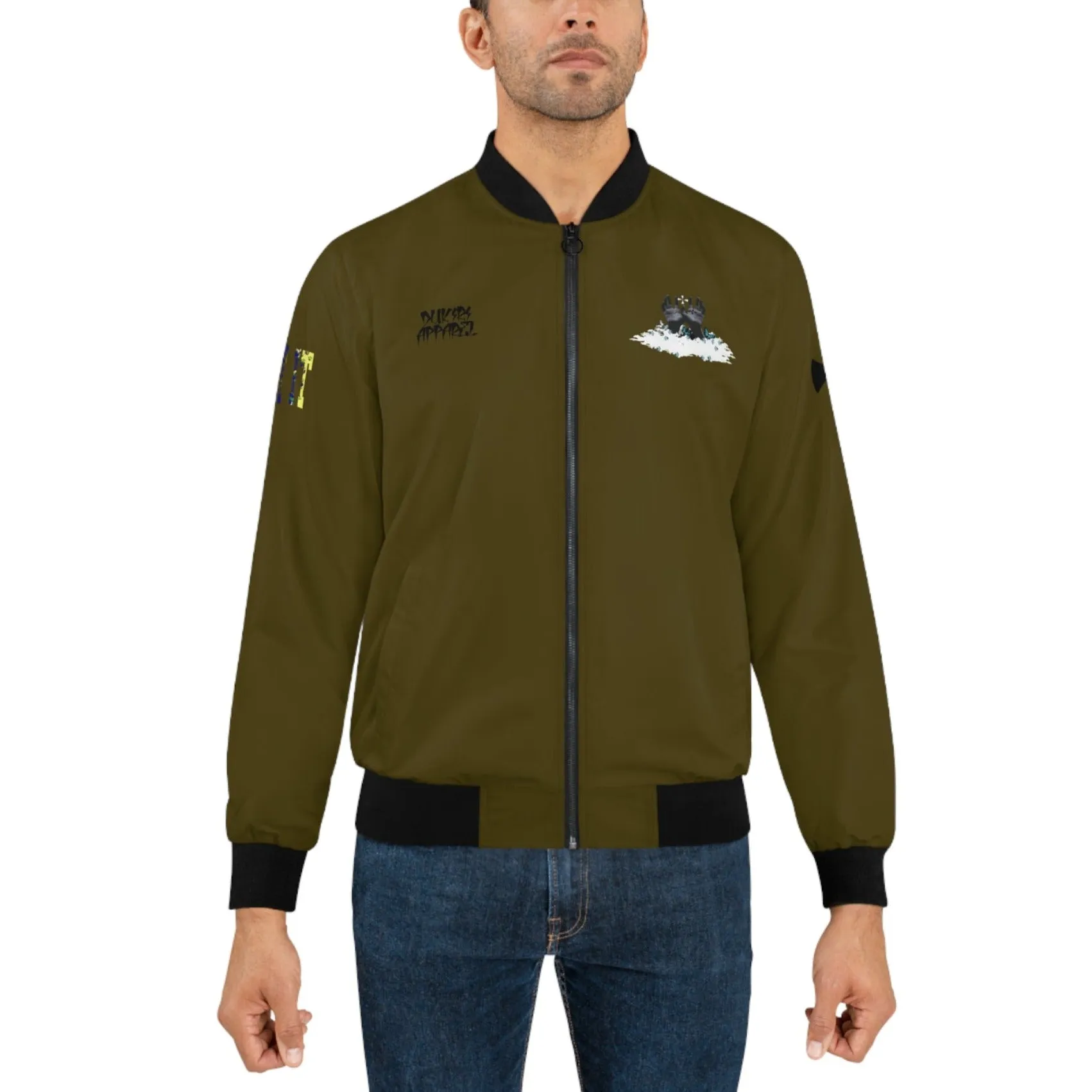 Army Green Men's Bomber Jacket-Conquerors