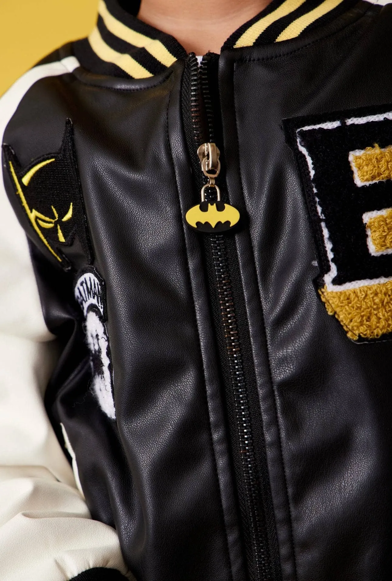 Batman™ Patched Leather Jacket