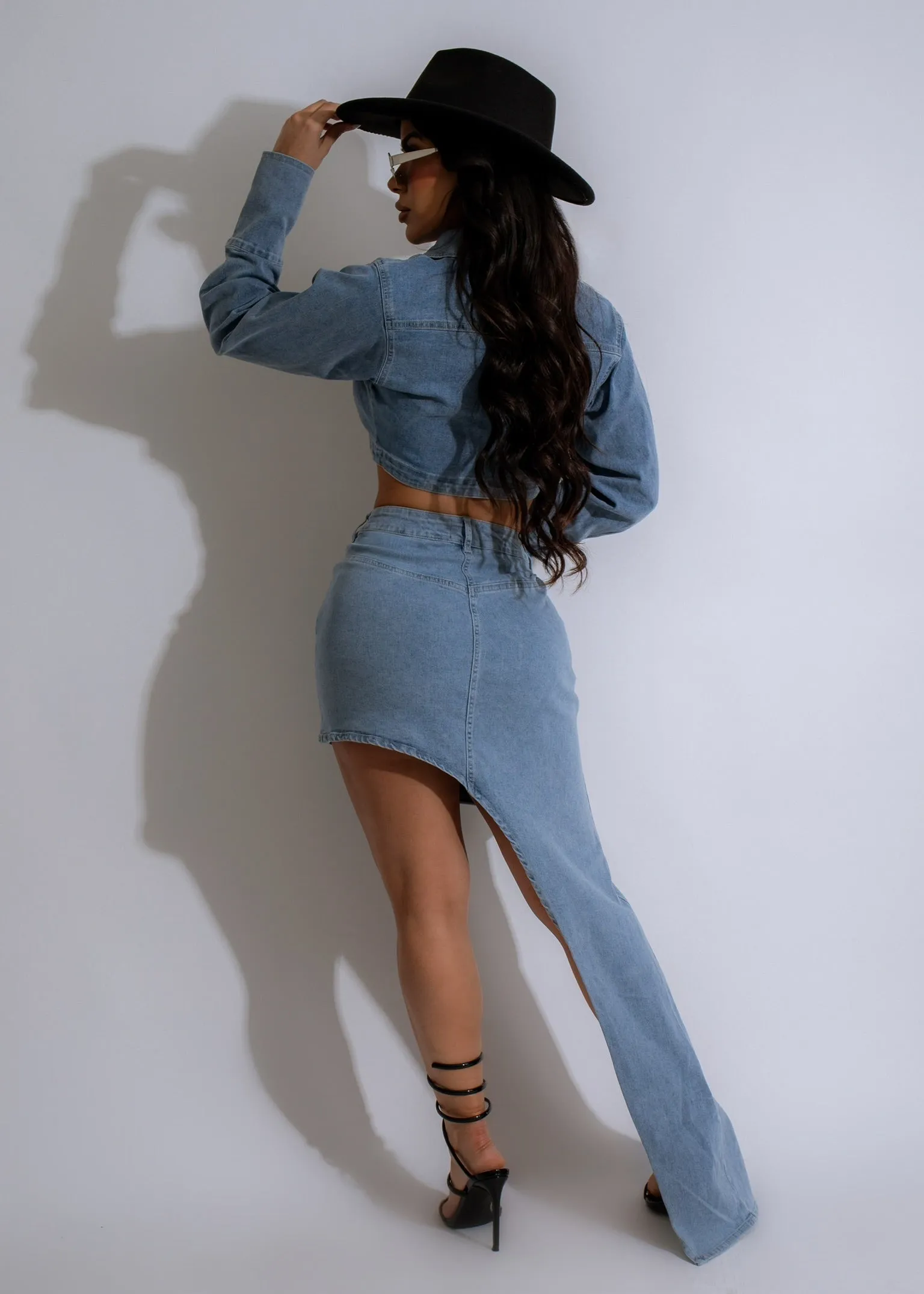 Beg Me Skirt Set Denim