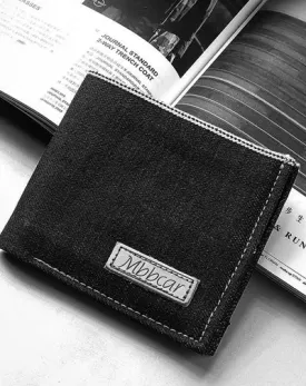 Black Wallet Cool Denim Mens Jean Slim billfold Wallet Bifold Jean Small Wallets For Men