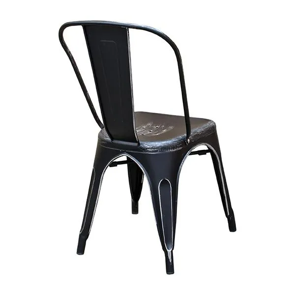 Black Weathered Finish Tolix Chair COMMERCIAL GRADE