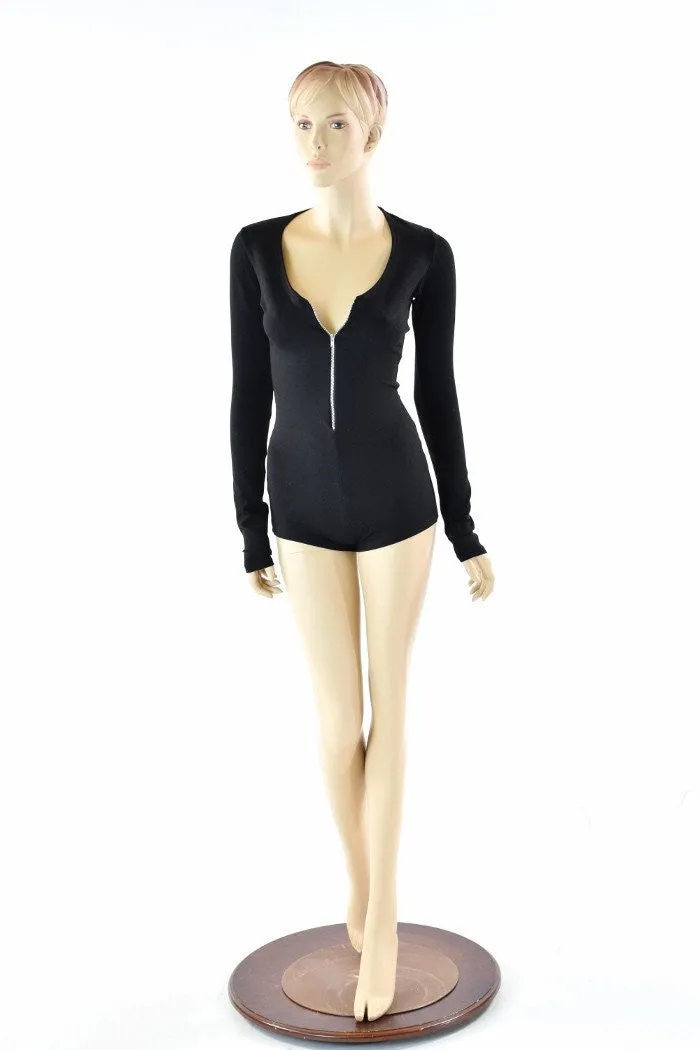 Black Zen Long Sleeve Romper