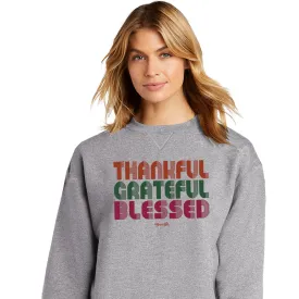 Blessed Girl Womens Sweatshirt Thankful Grateful