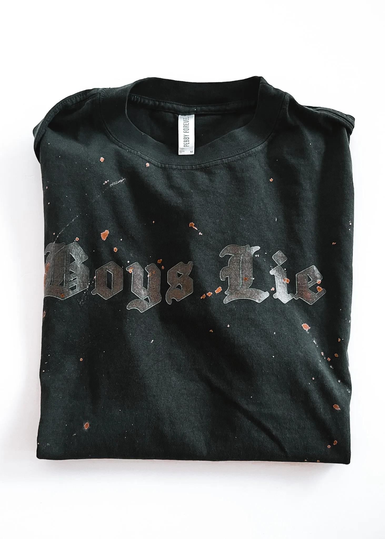 BOYS LIE BLEACHED OUT SIDE SLIT TEE