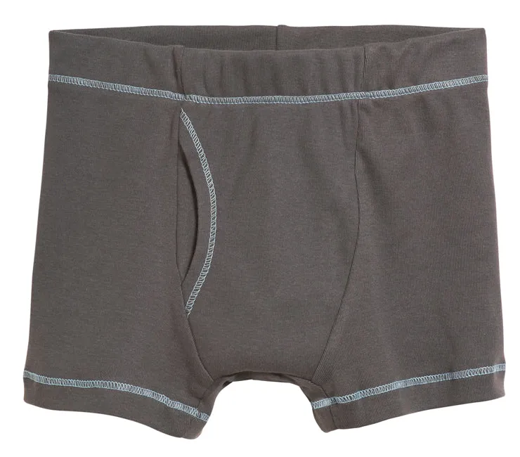 Boys Soft Cotton Boxer Brief | Charcoal