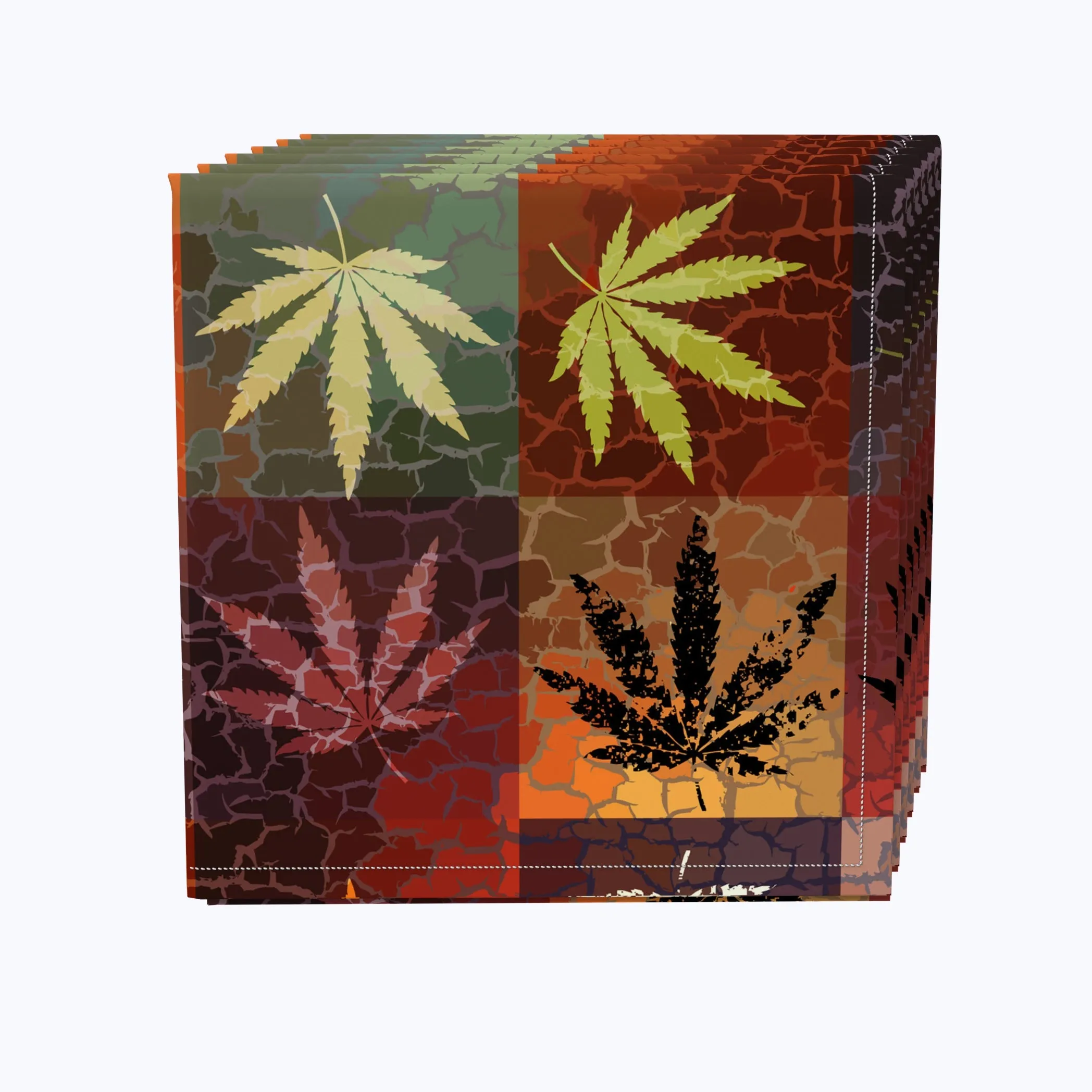 Cannabis Grunge Hemp Leaves Napkins