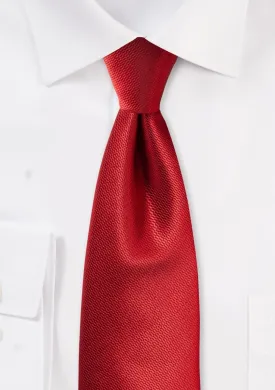 Cherry Red Small Texture Necktie