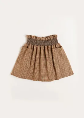 Chester Puppytooth Skirt in Caramel (4-10yrs)