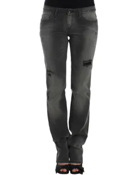 Costume National Chic Gray Straight Leg Denim Delight