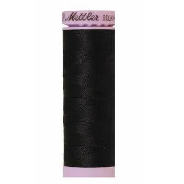 Mettler Silk Finish Cotton Sewing Thread - Deep Well Black, 150m/164yd - All Purpose