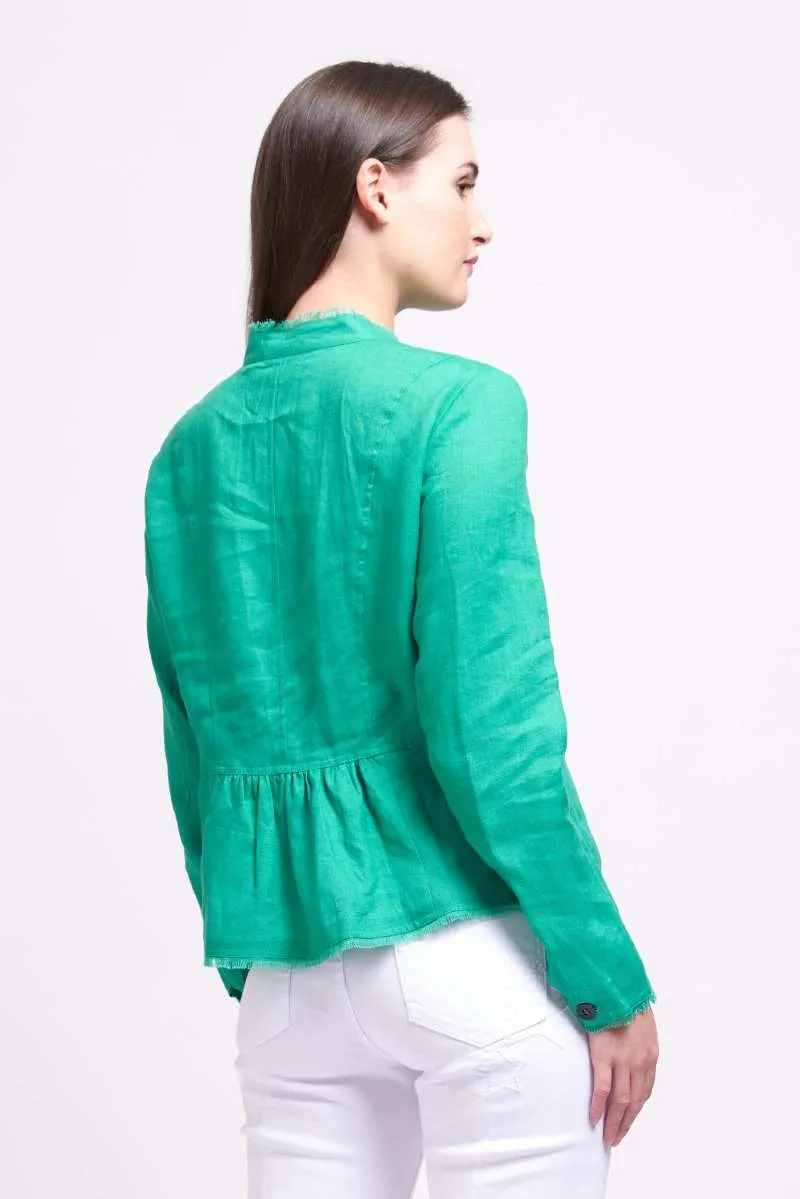 Don't Be A-Frayed Jacket in Vivid Green CFO7468 by Foil