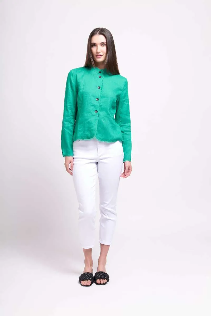 Don't Be A-Frayed Jacket in Vivid Green CFO7468 by Foil