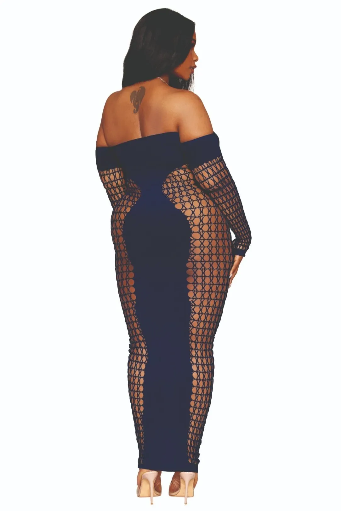 Elegant Full-Figured Bodystocking Gown