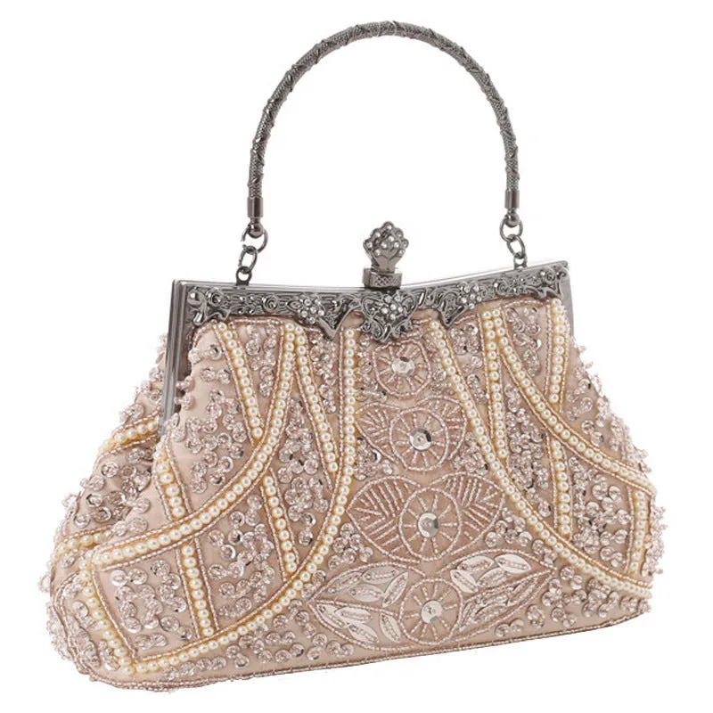 Exquisite Hand-Beaded Embroidered Evening Handbag – A Stunning Accessory for Elegant Dresses