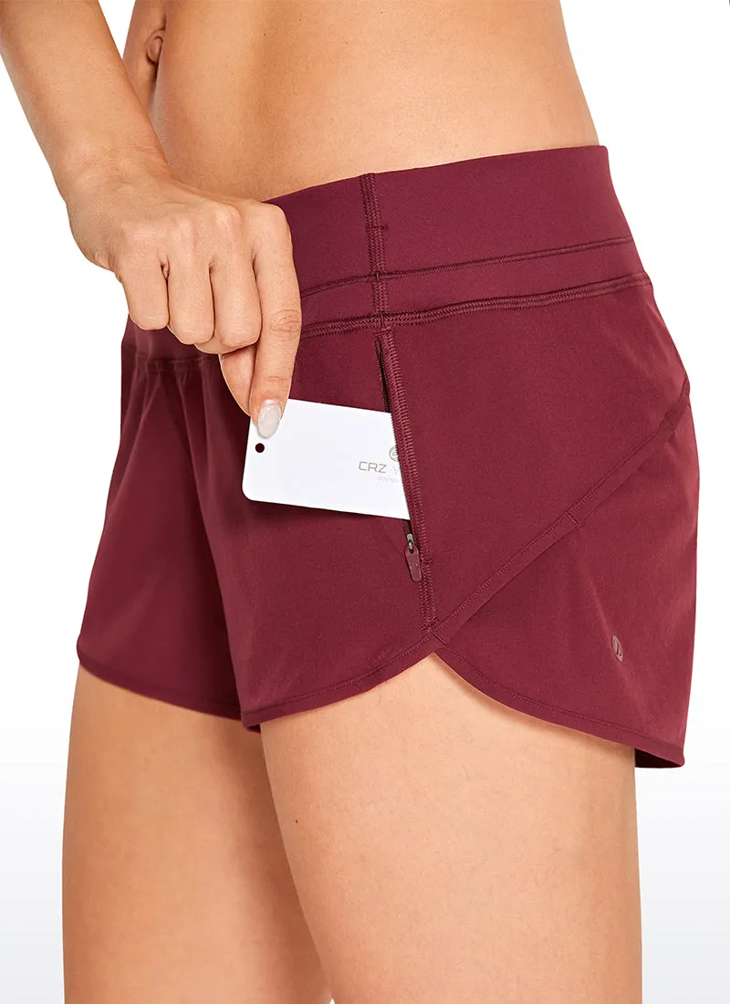 Feathery-Fit Low Rise Lined Shorts with Flat Waist 2.5''