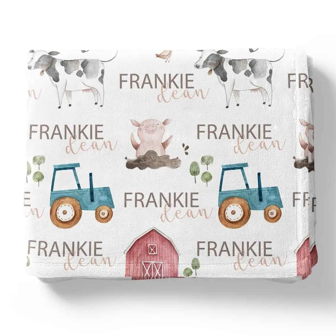 Frankie's Farm Party Personalized Toddler Blanket