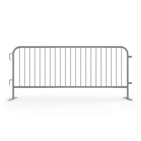 Heavy Duty Interlocking Steel Barricade, Hot Dipped Galvanized, 8.5 Ft. - Angry Bull Barricades