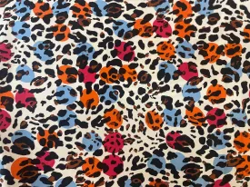 Italian Multicolor Print Twill Cotton Satin