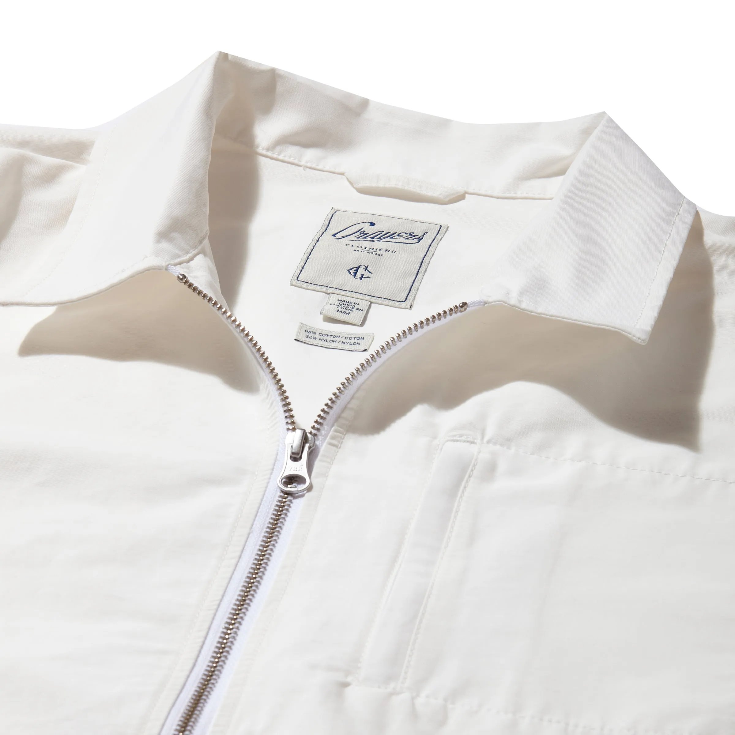 J. Stark Cotton Nylon Windbreaker - White