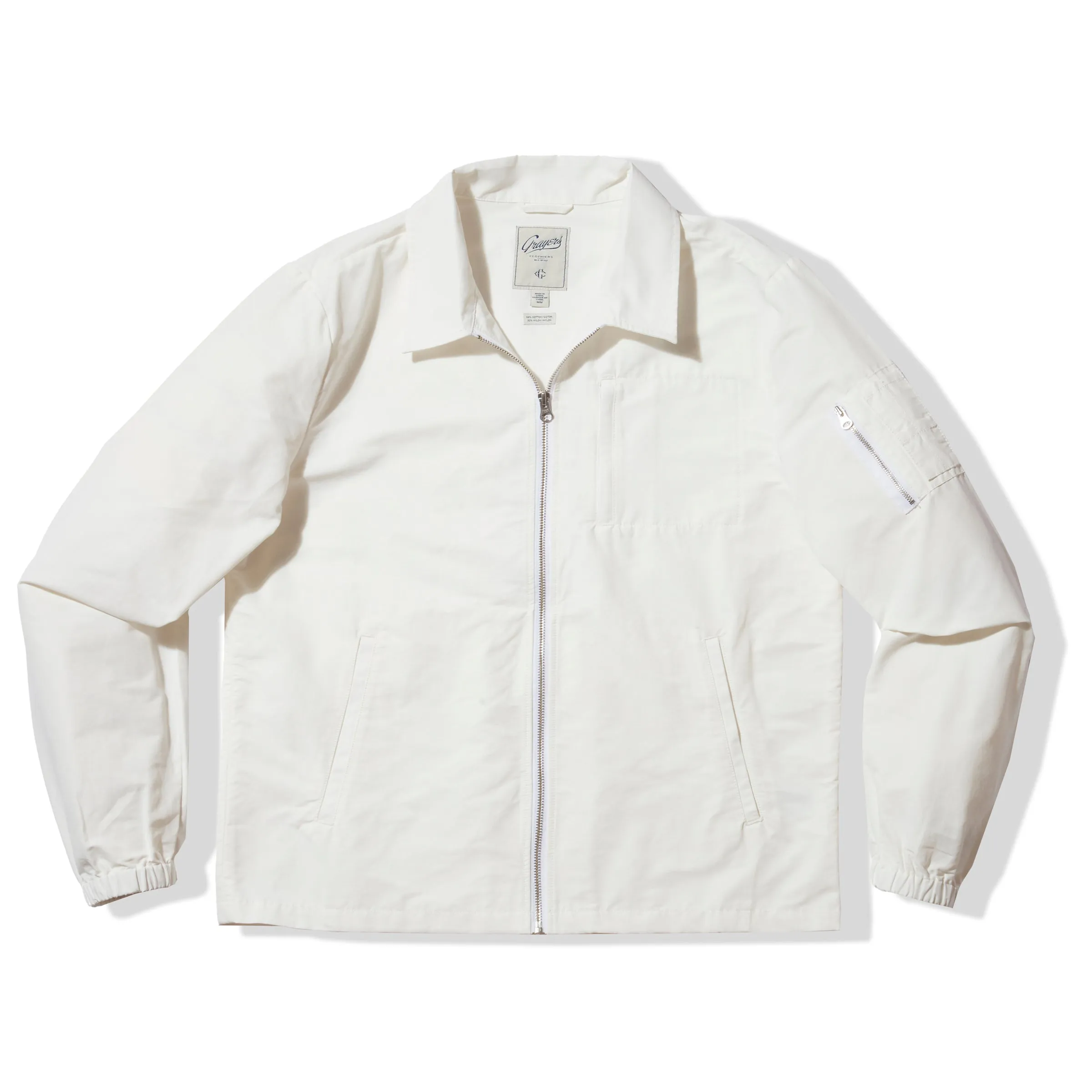 J. Stark Cotton Nylon Windbreaker - White