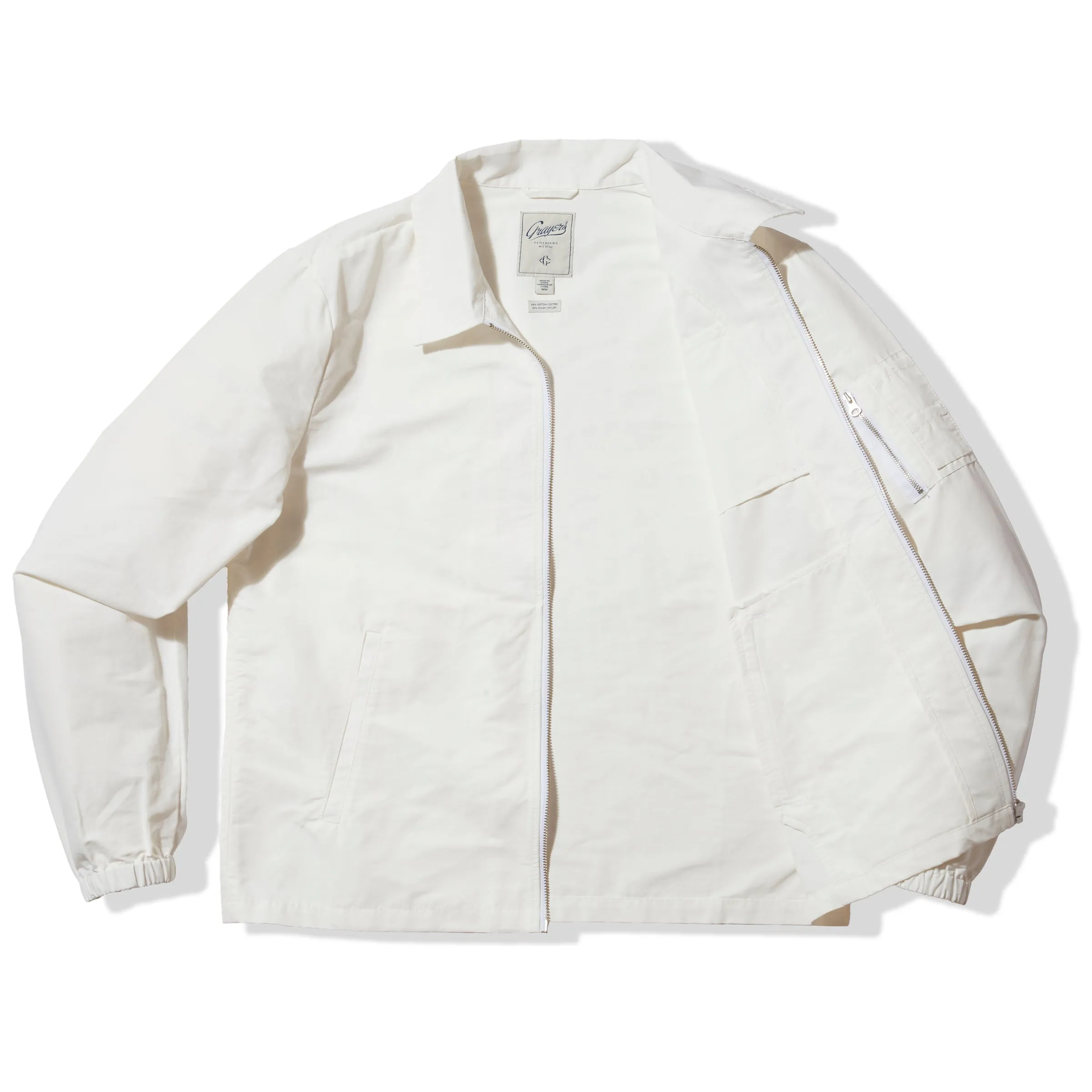 J. Stark Cotton Nylon Windbreaker - White