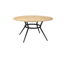 Joy dining table, dia. 144 cm (w/teak dia. 120 cm)