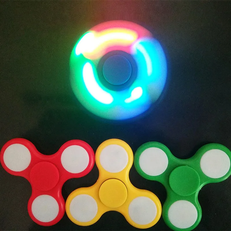 LED Light Fidget Spinner Finger ABS EDC Hand Spinner Tri For Kids Autism ADHD 5 Styles Anxiety Stress Relief Focus Handspinner