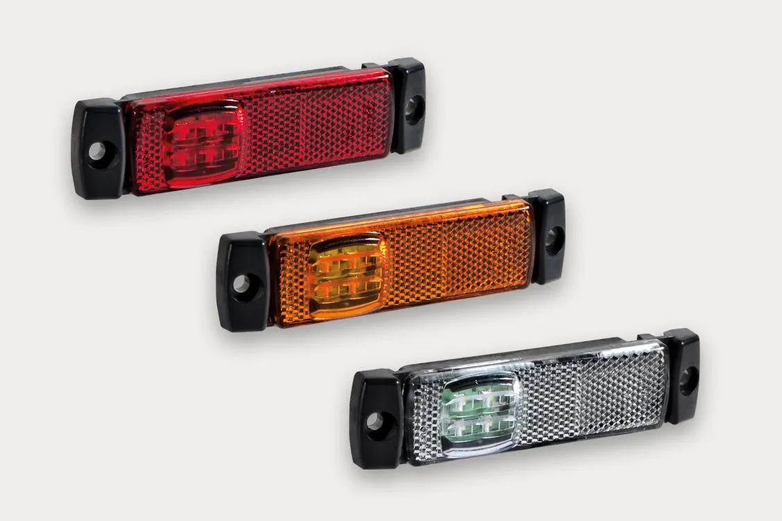 LED Marker Light with Reflector: White, Red or Amber