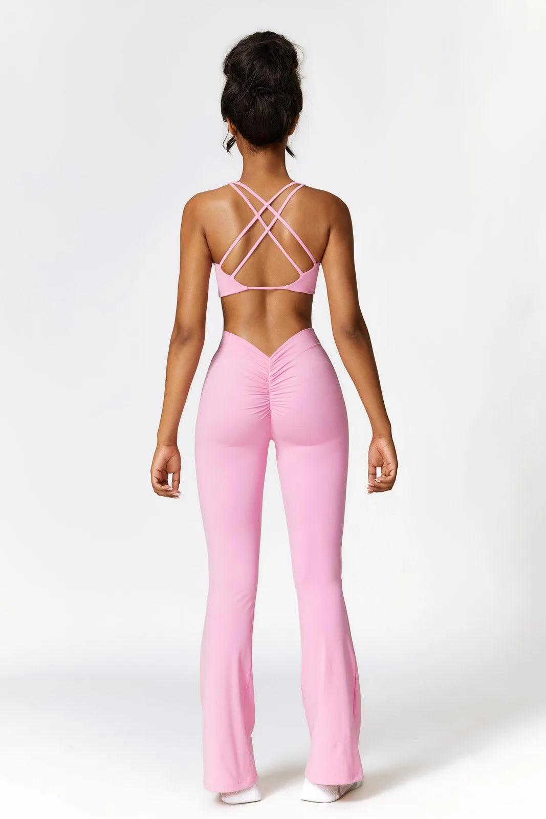 Lilah Flare Leggings - Pink (FINAL SALE)