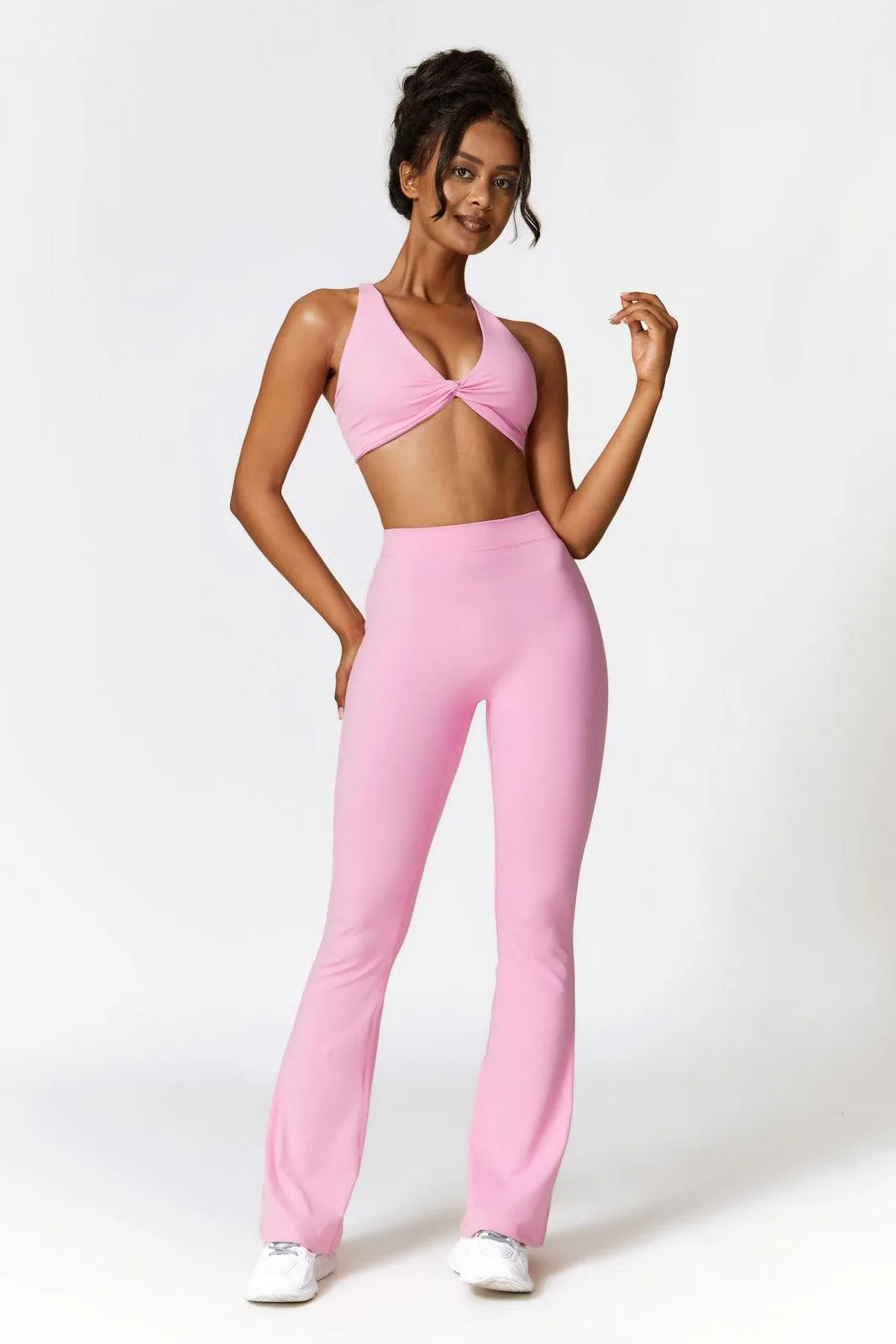 Lilah Flare Leggings - Pink (FINAL SALE)