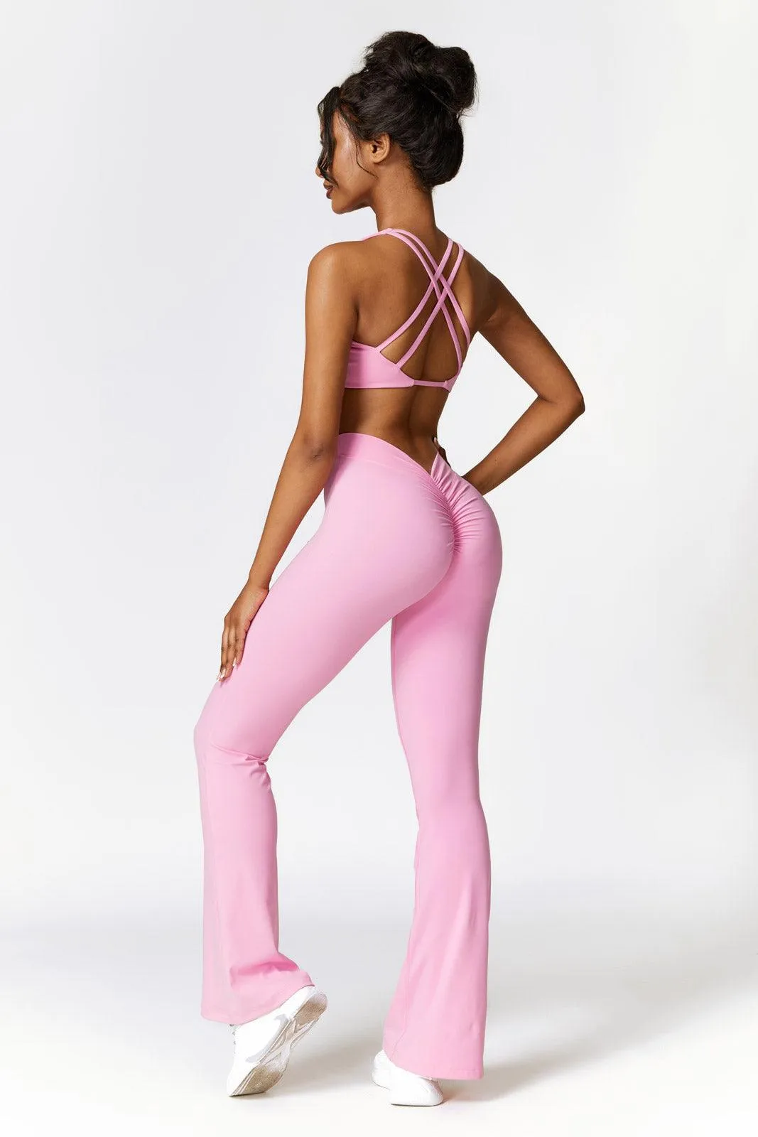 Lilah Flare Leggings - Pink (FINAL SALE)