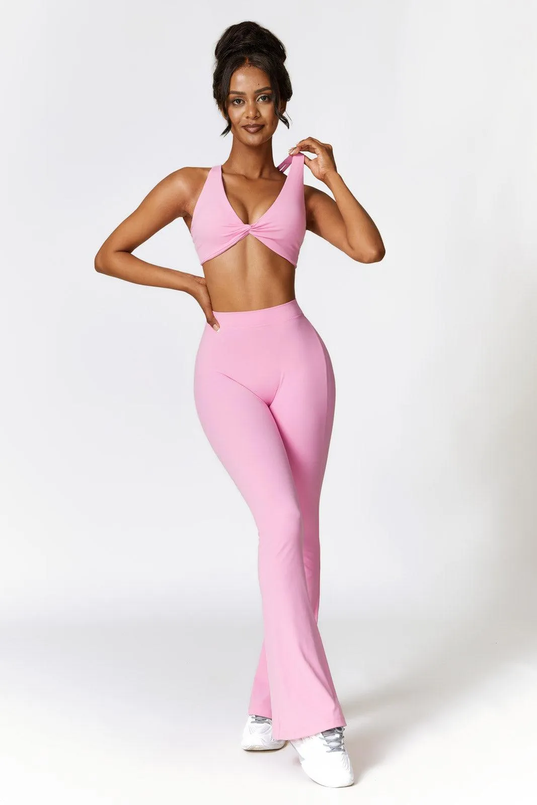 Lilah Flare Leggings - Pink (FINAL SALE)