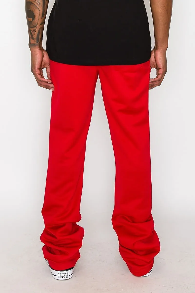 Men's Solid flare stacked track pants