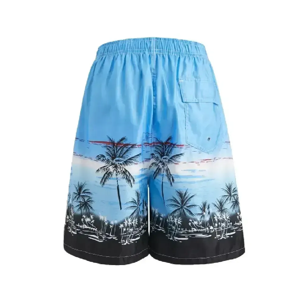 Mens Stretch Swim Trunks