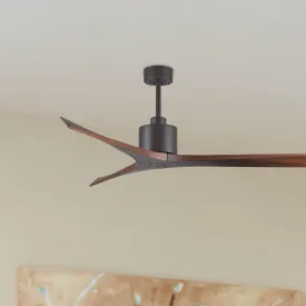 Mollywood 60 Inch Bronze and Walnut Damp Rated Ceiling Fan with Remote