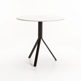 MONT 80cm ROUND STONE TOP DINING TABLE - WHITE